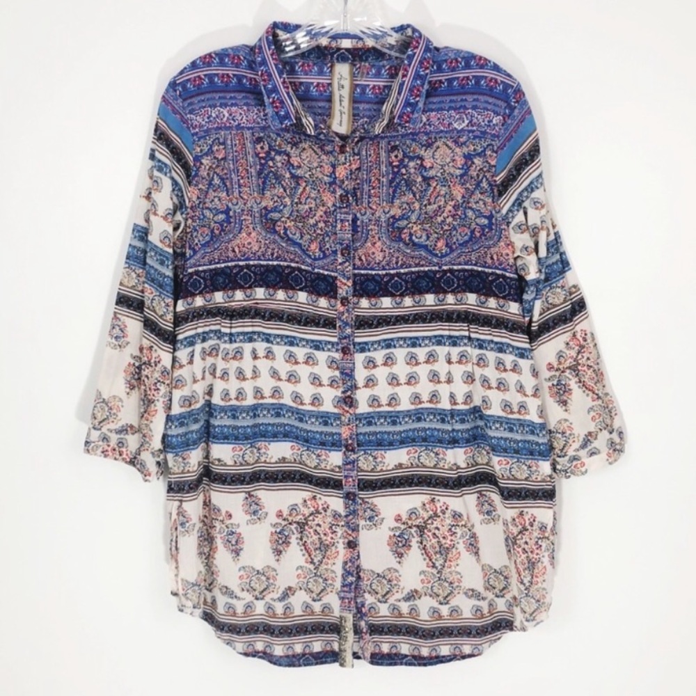 Aratta Silent Journey My Memory Button Down Shirt